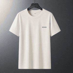 Zevro Drop Shoulder Oversized T-Shirt – Off White | 220 GSM Premium Cotton